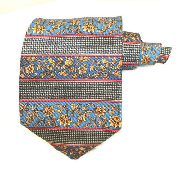Burberrys of London Necktie 100% Silk Filigree 58" - Picture 2 of 8